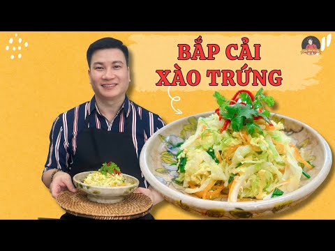 Bắp cải xào trứng – món ngon 5 phút cho ngày bận rộn! | Cùng Cháu Vào Bếp