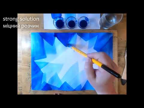 #055 Crystalline motif | Кристалічний мотив. Watercolor. Waldorf Art.