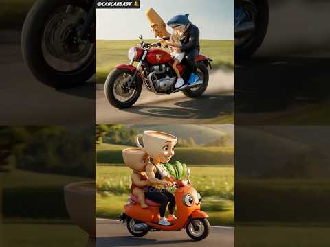 PORSCHE VS CARROT Bike! 😂 #funny #shorts