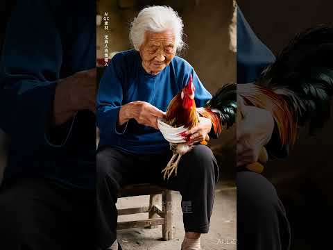 Kind Grandma Saves a Rooster #youtubeshorts