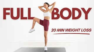 Weight Loss Full-Body Workout🔥 20 Minutes (No Equipment, No Jumping)