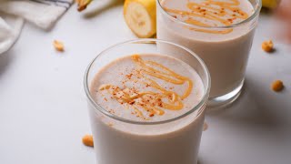 1 Minute Peanut Butter Banana Smoothie
