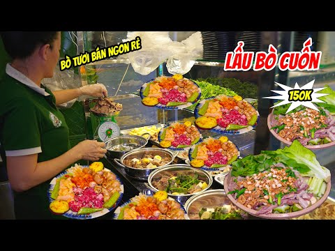 Ăn Lẩu Bò, Bò Tơ Cuốn Siêu Ngon Giá Rẻ Ngờ Cam Kết Dùng Bò Nóng Ở Sài Gòn