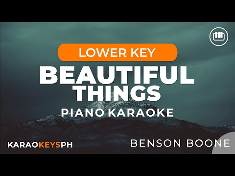 Beautiful Things – Benson Boone (Lower Key – Piano Karaoke)