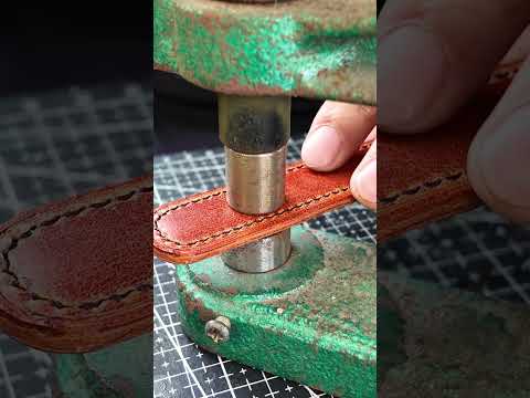 How to install the Metal Snap Fastener Button #shorts #bagmaking #leather #handmade #snapbutton