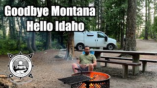 Montana to Idaho Camp  Kootenai Falls