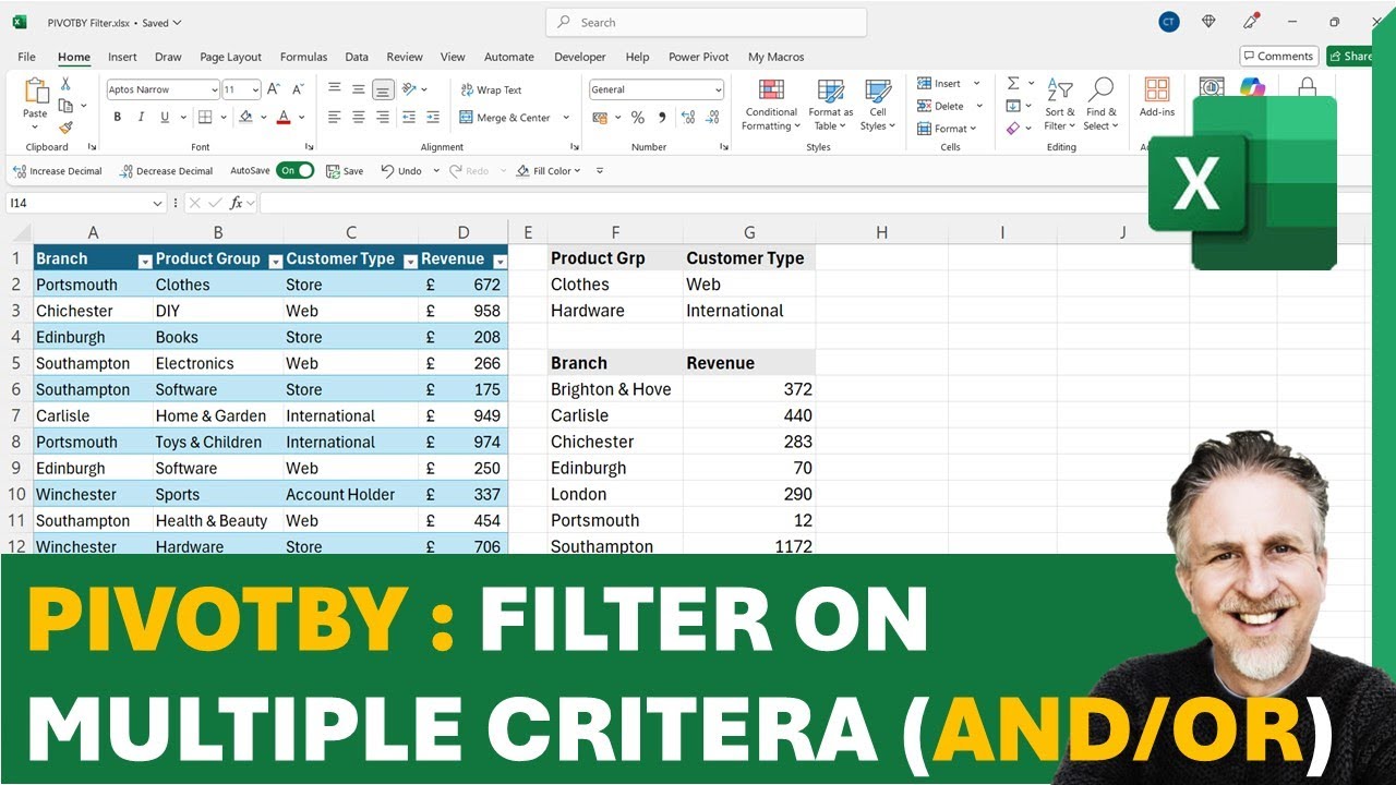 Excel PIVOTBY Formula – Filter with Multiple Criteria