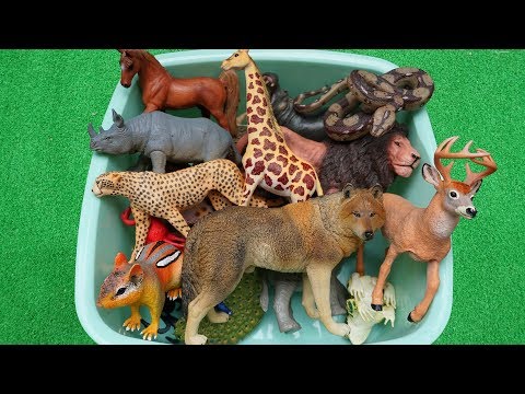 Animal de plástico para crianças - Nome e sons de animais para educação infantil