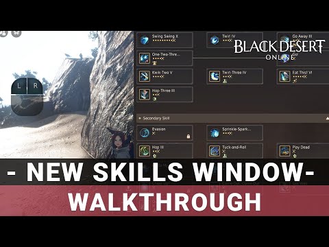 Black Desert Online MMORPG: New Skills Window