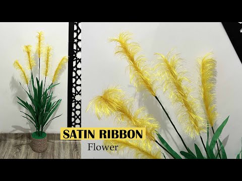 DIY Satin Ribbon flower | Membuat Bunga Sudut dari Pita Satin
