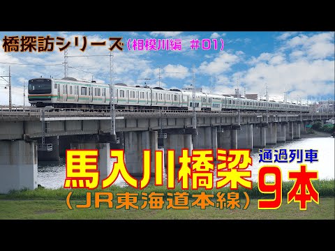 【橋探訪（相模川編）#01】馬入川橋梁（JR東海道本線）通過列車9本盛合せセットAt Banyugawa Bridge on the JR Tokaido Main Line )