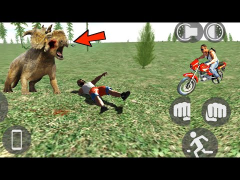 Franklin vs dinosaur Indian bike driving 3D 😱