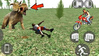 Franklin vs dinosaur Indian bike driving 3D 😱