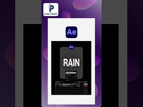 Create Realistic Rainfall Text Animation in After Effects!#RainTextAE #AfterEffectsTutorial