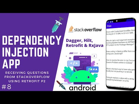 💉 Dependency Injection App – Receiving  Questions using Retrofit p2 [Android Tutorial #8]