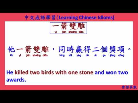 中文成語學習 01 (Learning Chinese Idioms) - YouTube