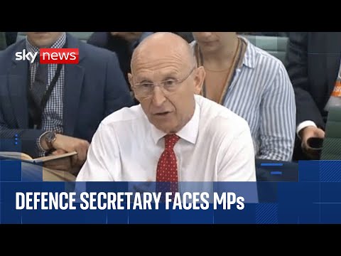 Defence Secretary faces questions from the Defence Committee