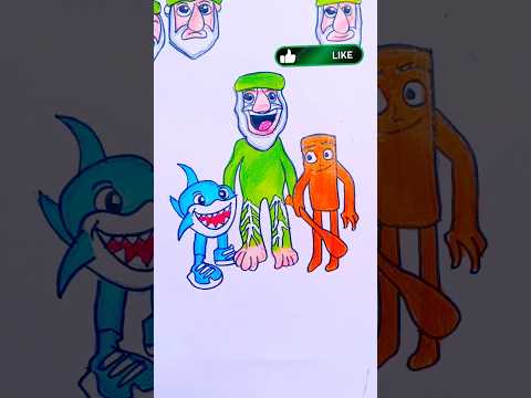 Br Br Br patapim x tralele tralala x tung tung sahur||#art #shorts