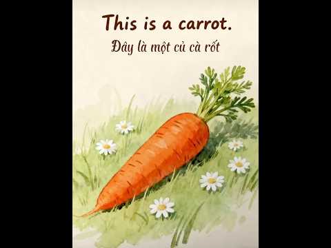 Học từ mới 🥕 “Carrot” cùng Em bé thích học tiếng Anh #tienganhtreem #tienganhchobe #embethichhoc