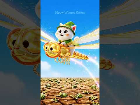 Watch the Wizard Kitten Save the Dry Watermelon Field! #shorts #cats #cute