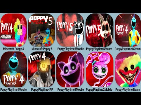 Poppy Playtime Mobile Vs Minecraft Vs Roblox Vs Steam Chapter 1, 2, 3, 4, 5 | Full GamePlay,DoeyPian