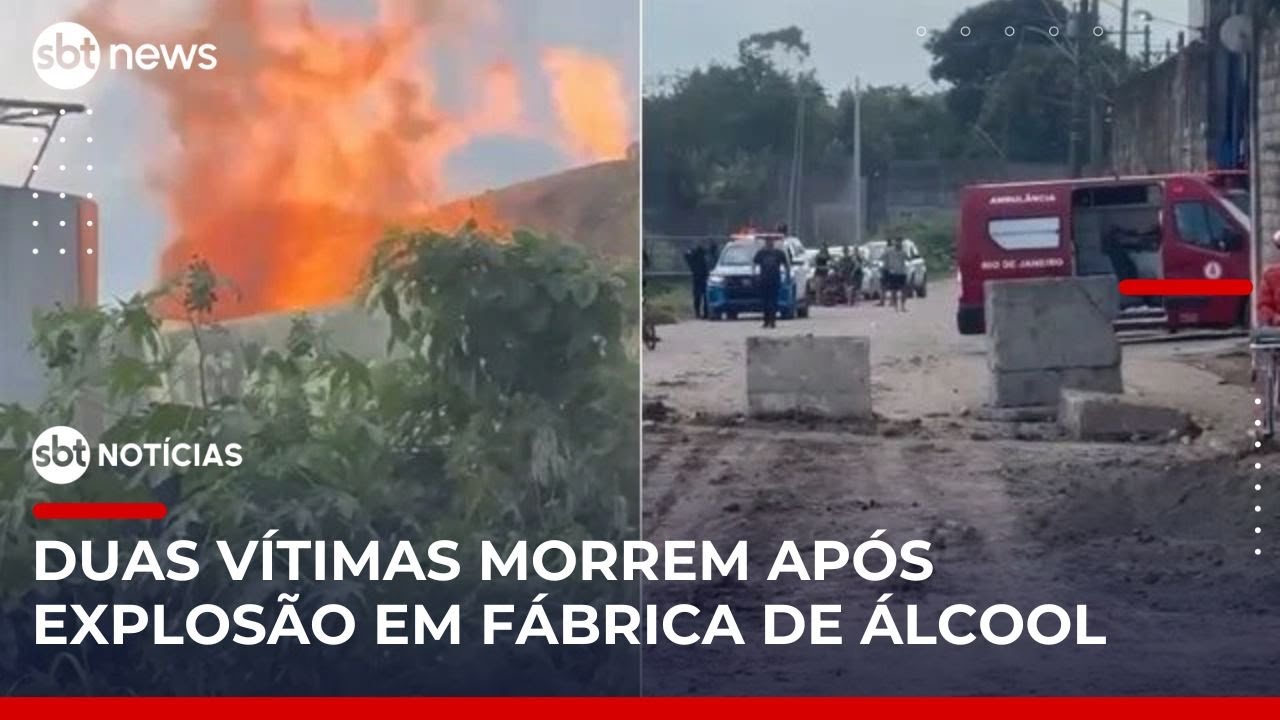 Explosão em fábrica de produção de álcool deixa 2 mortos no RJ | #SBTNotícias