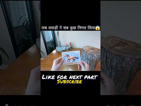 when the wood swallowed everything😱 mini wood toy -woodworking art skill / wood/ hand crafts/#shorts