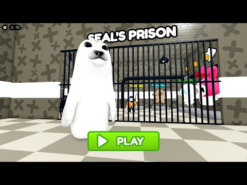 SEAL'S PRISON RUN Obby New Update Roblox - All Bosses Battle FULL GAME #scaryobby #roblox