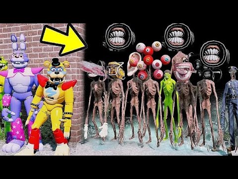 GLAMROCK ANIMATRONICS VS TODOS OS SIRENHEAD ASSOMBRADOS? |    GTA V Five Nights at Freddy's