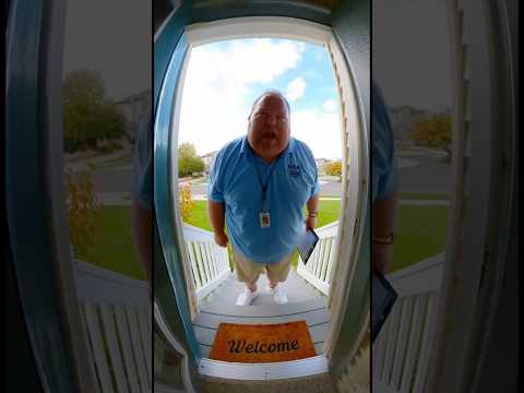 Angry HOA manager takes quite the tumble 😂 #ring #doorbell #funny #hoa #subscribe #viral