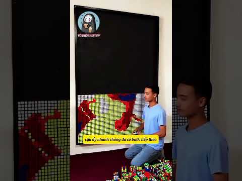 Dùng 1000 Khối Rubik Để Tạo Bức Tranh #shorts