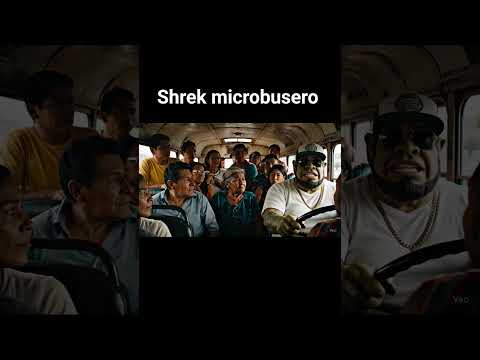 Shrek buchon consigue jale de microbusero