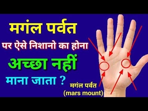 palm reading...मगंल पर्वत पर ऐसे निशानो का होना बहुत अच्छा नही माना जाता है