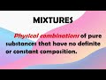 Properties and Classification of Mixtures