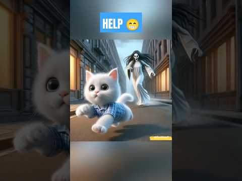 Adek kucing dikejar hantu kunti #funny #cartoon #cat #kucing #catvideos #kucinglucu #catlover