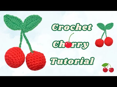 Easy Crochet Cherry Keychain Pattern for Beginners