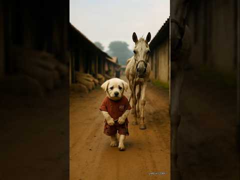 "A Poor Puppy and His Weak Horse Entered the Race… Then THIS Happened 😱🐶🐎" #poorpuppy #ARD