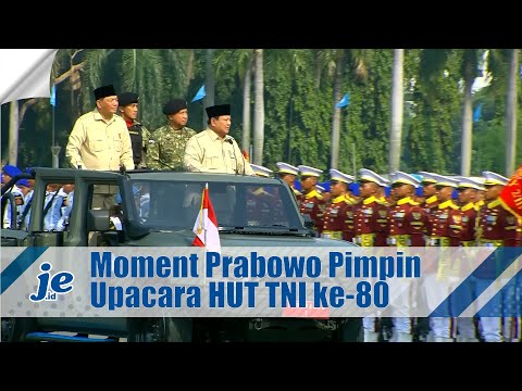 Moment Presiden Prabowo Pimpin Upacara Peringatan HUT ke-80 TNI di Monas