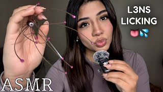 ASMR ESPAÑOL / L3NS LICKING + B3SOS EN TU CARA  + ATENCIÓN PERSONAL en tu CUARTO