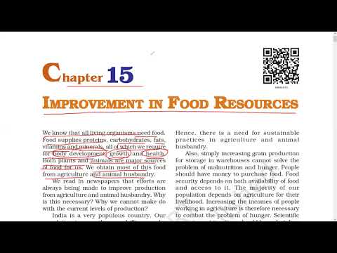 std 9 sci ch 15 improvement in food resources lect 1