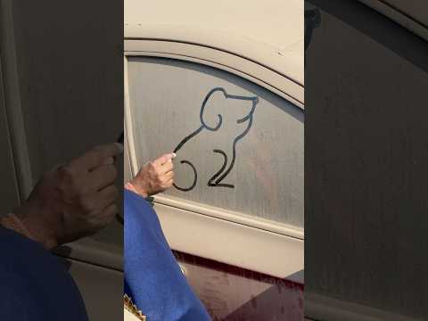 Draw a dog using number 662 #art #shortsreels