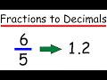 Converting Improper Fractions to Decimals