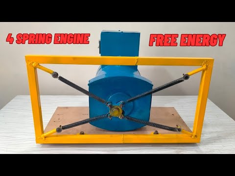 How To Make 4 Spring Engine 230 Volt Free Energy Generator Spring Free Energy machine