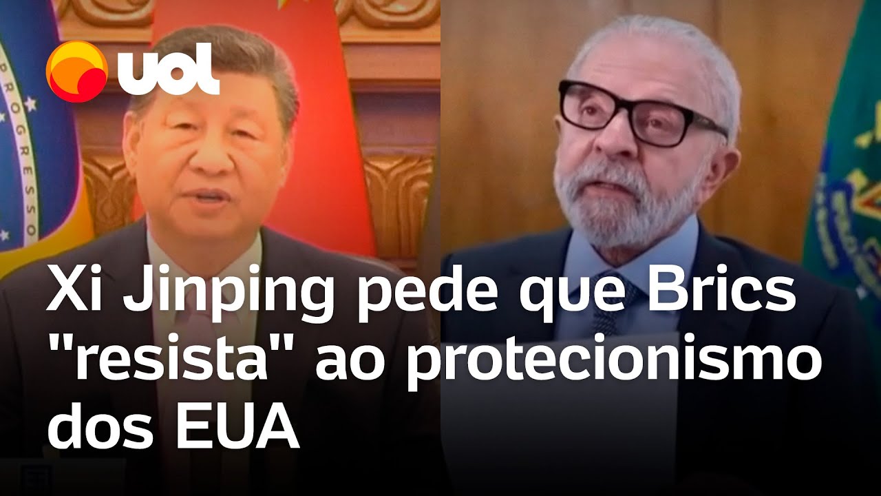 Xi Jinping pede que Brics resista ao protecionismo dos EUA em reunião com Lula e líderes do bloco
