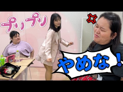 ミニスカでプリプリするはるちゃんにプリプリしちゃう田辺さん