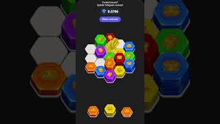 Hamster Kombat Hexa Puzzle | MAX LEVELS | Hamster New Hexa Puzzle | Hamste Game Hexa Puzzle #shorts