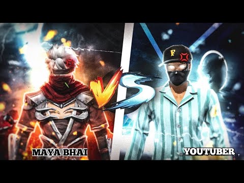 V Badge YouTuber VS Maya Bhai 🗿💀😱 || Garena free fire 🔥 #freefire #freefirehighlights #ff