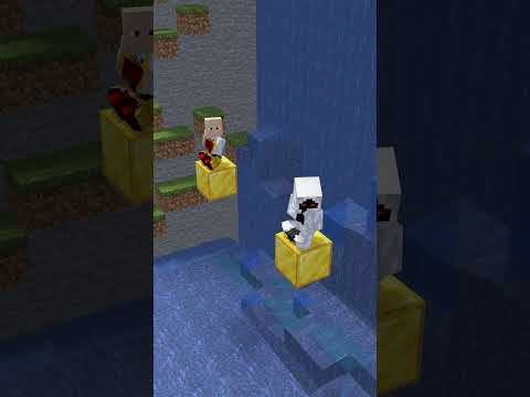Herobrine's waterfall water lily  vs Notch and others  #minecraft  #bones  #herobrine