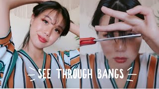 Cutting My See Through Bangs Magulong Tutorial Videos Kansas