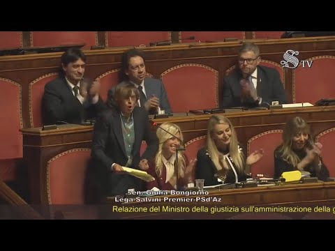 GIULIA BONGIORNO REPLICA ALLA RELAZIONE DEL MINISTRO NORDIO SULL'AMMINISTRAZIONE DELLA GIUSTIZIA